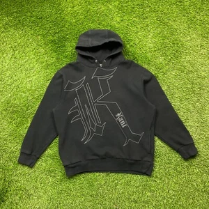 Vintage Karl Kani Hoodie Sweatshirt Mens XL Faded Black Hip Hop Rap Y2K - Picture 1 of 16