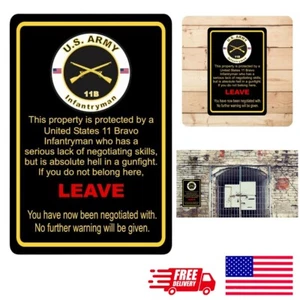 "Señal de metal de infantería de aluminio militar hombre cueva letrero 8""x12"" o 12""x18" - Imagen 1 de 4