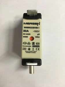 MERSEN Fuse NH000GG50V80-1 80A Fuse 500V Ferraz Shawmutt JPSF878 - Picture 1 of 2