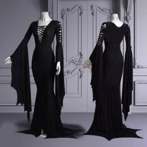 Halloween Cosplay Costume Gothic Bandage Maxi Dress Vampire Bandage Gown Womens  - Picture 1 of 10