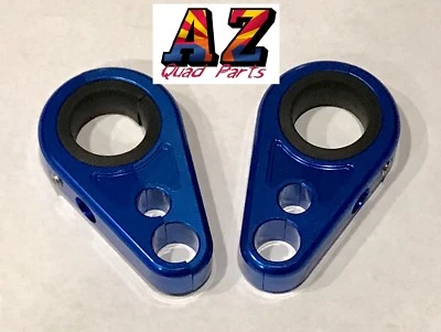 Abrazaderas de línea de freno delanteras Billet azul brazo en A Polaris Outlaw 450 500 525 Predator Foto 1 de 3