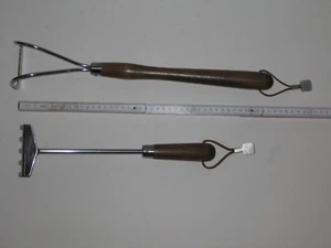 Gartengeräte-Set (3) Bügeljäter Hand-Rechen Edelstahl  mit massivem Holzgriff  - Bild 1 von 4