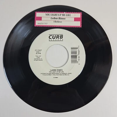 Leann Rimes "You Light Up My Life" 45 Vg+ Tested 1997 Foto 1 de 4