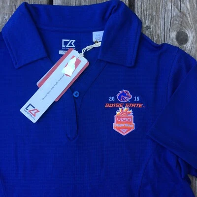 Boise State Broncos Polo Shirt Womens Golf Cutter Buck NWT Fiesta Bowl vtg Lrg - Image 1 of 3