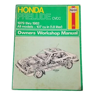 Manual de taller Haynes Honda Prelude CVCC todos los modelos reparación propietarios 1979-1982 601 Foto 1 de 4