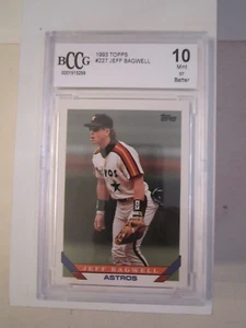 1993 JEFF BAGWEL BASEBALL CARD #227 BCCG GRADED 10 MINT SC-7 - Picture 1 of 2