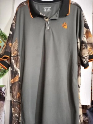 Mens Camo Design On Side Shirt White Tails Size 2XL - Image 1 of 4