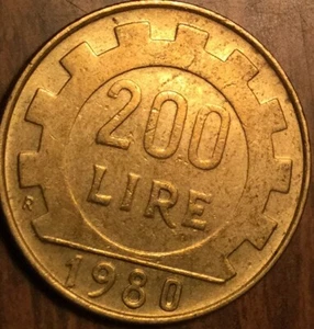 1980 ITALY 200 LIRE COIN - Picture 1 of 2