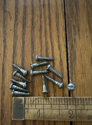 "Tornillos para madera #6 X 5/8"" ranurados cabeza redonda acero liso accesorios para reparación de muebles" Foto 1 de 2