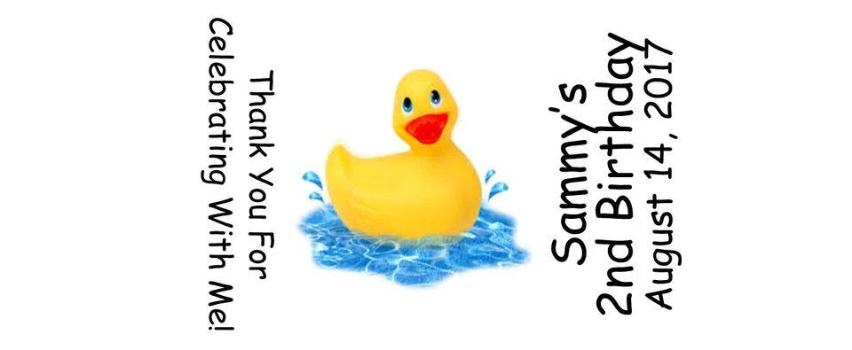 30 etiquetas de pepitas Hershey personalizadas de pato de goma - cumpleaños - baby shower Foto 1 de 1