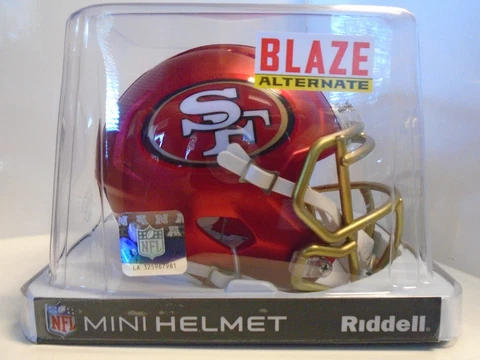 San Francisco 49ers NFL Riddell Blaze Alternate Mini Helmet Date Code June 2017 Cover