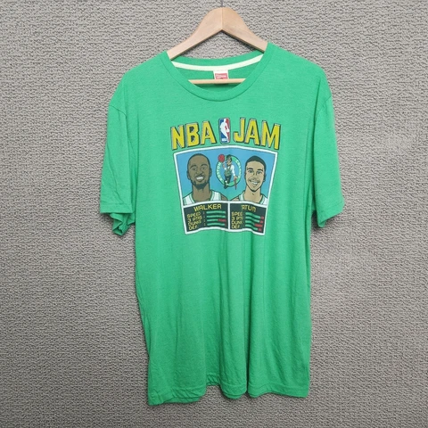 HOMAGE Vintage NBA Jam Green T-Shirt Walker Tatum Size XL Cover