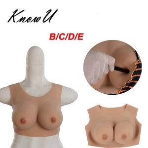 KonwU B-F Cup Silicone Breast Forms Half Body Crossdresser Suit CD Transgender - Picture 1 of 19