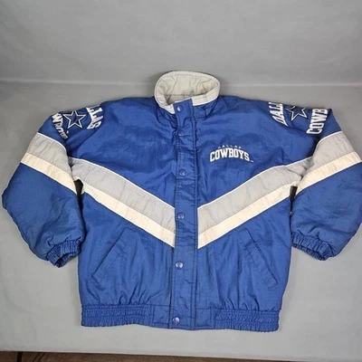 Abrigo Chaqueta Parka Cremallera Completa De Colección Años 90 Starter Pro Line NFL Dallas Cowboys Para Hombre’s L Foto 1 de 4
