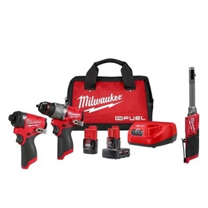 Milwaukee M12 FUEL INSIDER 12V Lithium-Ion Brushless 1/4 in. - 3/8 in. Extended - Bild 1 von 12
