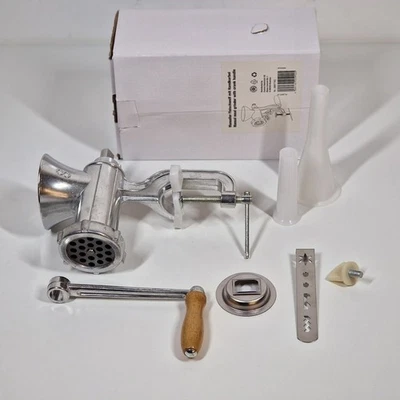 CONRAD JCW-8-2 Manueller Fleischwolf mit Handkurbel Aluminium Fleisch / Nudeln etc.