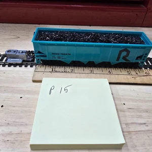 HO Scale 4 Bay Hopper Car Upgraded Trucks & Couplers W/Load NMRA Weight adjusted - Bild 1 von 10