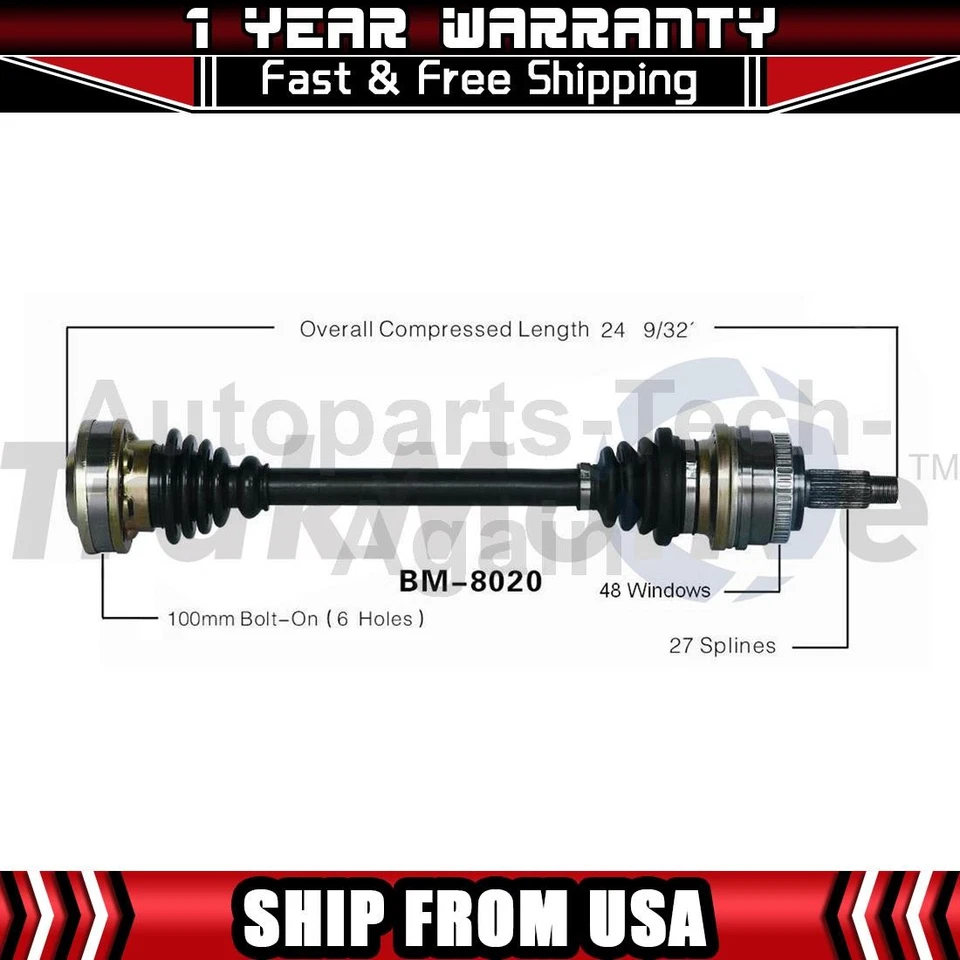 Eje trasero derecho TrakMotive 1 para BMW 328is 1997-2002 1996-1998 BMW Z3 Foto 1 de 1