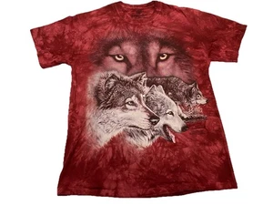 The Mountain Wolf T- Shirt Adult Medium Red Casual Wolves Outdoors - Picture 1 of 7