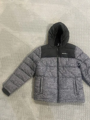 Eddie Bauer Unisex Jacket Boy Girl Black Gray Child’s 14 - Image 1 of 4