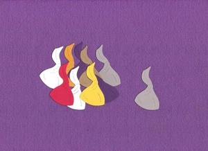 CANDY KISS CHOCOLATE die cuts scrapbook cards - Picture 1 of 1