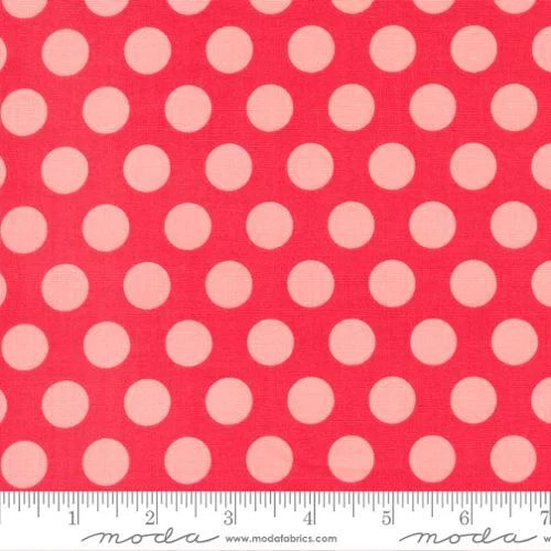 Scarlet Red Dots 108" fabric by Moda, 108008 13, Favorite Things, wide fabric - Image 1 of 1