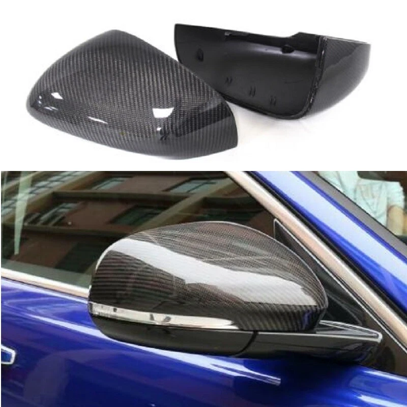 Reemplazo de cubierta de espejo retrovisor lateral de fibra de carbono para Jaguar XK XF XJ XKR XE 2011-2018 Foto 1 de 4