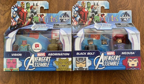 Marvel Minimates Avengers Assemble Vision ,Abomination & Black Bolt Medusa Lot Cover