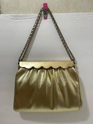 VTG 60’s Mardane Gold Lame’ Formal Evening Handbag USA Made - Image 1 of 4