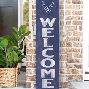 KH Sports Fan US Air Force Welcome Leaner Sign 40-in H × 8-in W Patriotic Sign - Picture 1 of 4