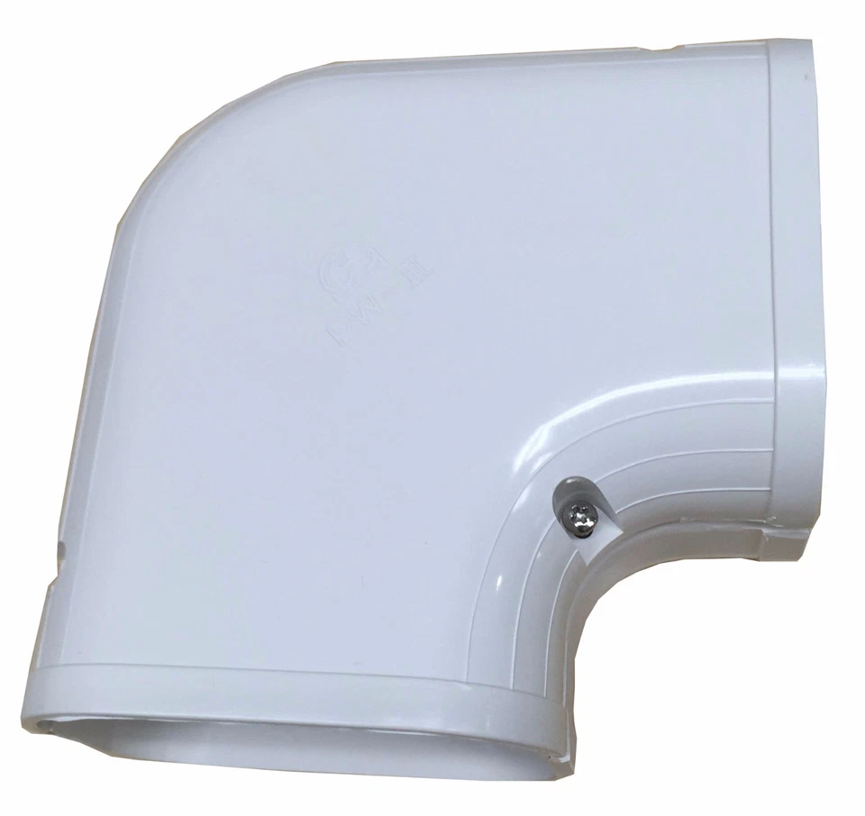 SEI COMPONENTS 2PK AC AIRCON TRUNKING 90 DEGREE PLASTIC FLAT ELBOW FOR DUCT PIPE TUBE 100MM