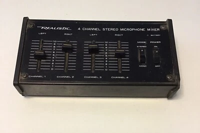 Realistic 4-Channel Stereo Microphone Mixer 32-1105 - Image 1 of 3