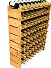 DECOMIL - 72 Bottle Stackable Modular Wine Rack Wine Storage Rack | Solid Bamboo