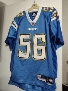 Reebok-NFL Equipment Chargers #56-Merriman-Powder Blue Jersey-Size Small+2 LNGTH - Picture 1 of 9