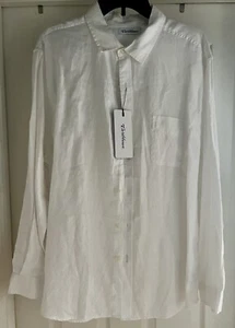 Karibik Herren Langarm Leinen Shirt weiß Größe XL Einzelhandel $ 79,50 neu mit Etikett - Bild 1 von 4
