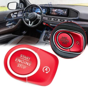 Red Engine Start Stop Button Surrounding Ring Cover For Mercedes G GLE GLS Class - Picture 1 of 12
