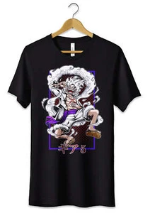 T-Shirt Maglietta Anime Monkey D Luffy Rubber Gear 5 One Piece S M L XL XXL - Foto 1 di 5