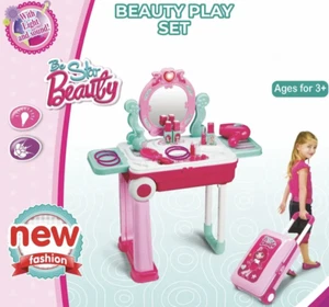 Kids Beauty Vanity Set Girls Pretend Play Set & Makeup Suitcase, Kids, Girls 3+ - Picture 1 of 8