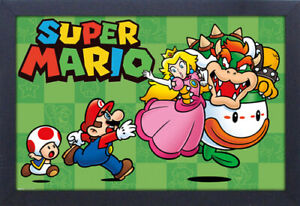 Super Mario Chase 11x17 Framed Gel Coat Print [New ] Decor