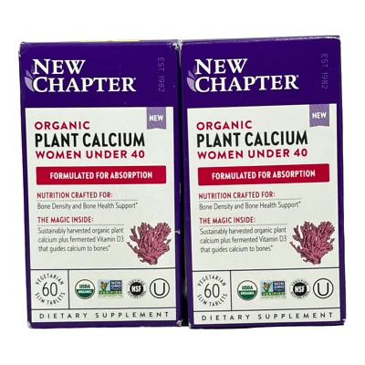2X Nuevo Capítulo Orgánico Mujeres Menores de 40 Suplemento Dietético -60 Comprimidos - LOTE DE 2 Foto 1 de 2