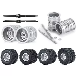 Llantas/neumáticos de aleación delanteras/traseras de doble rueda para piezas de automóviles modelo SCX24 de radiocontrol 1:24 - Imagen 1 de 7
