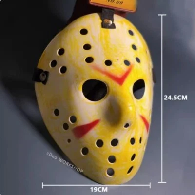 Jason Voorhees Friday The 13th Horror Movie Hockey Halloween Mask Cosplay Prop - Image 1 of 4