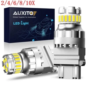 AUXITO 3157 3156 3057 4157 LED Reverse Brake Turn Signal Light Bulb White 2/4x - Picture 1 of 19