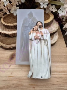 SAGRADA FAMILIA Jesús-Madre María y José Hecho a Mano Silicona Molde para Artesanías - Imagen 1 de 9