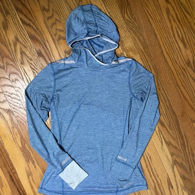 Brooks Equilibrium Technology Hoodie Women's M Blue Tennis Running Hiking - Image 1 of 4