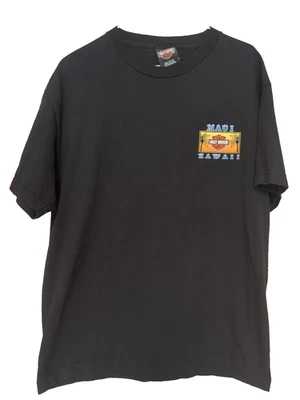 Harley Davidson Maui Hawaii Vintage 1999 Made In USA Black T-Shirt Size Large - Image 1 of 4