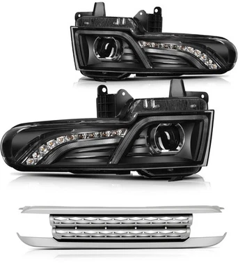 Headlights Halo Projector With Grille For Toyota FJ Cruiser 2007 2008 2009-2015 - Image 1 of 4