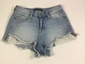 Love sick cut off Booty Shorts stretch Denim mid rise distressed Size 3 - Picture 1 of 9