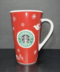 STARBUCKS 2008 Collectible Red Holiday Christmas Tall Mug 16oz  - Picture 1 of 6