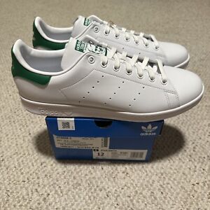 Mens Adidas Originals Stan Smith Shoes Authentic White Green FX5502 Size 12 New